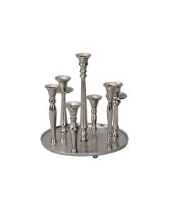 COCON Kerzenhalter Teller, Silber