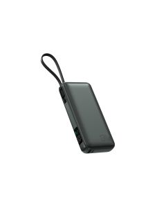 4smarts Powerbank Mit integriertem USB-C Kabel 20000 mAh, Spacegrau