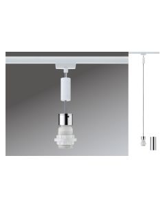 Paulmann Pendelleuchte Urail 2Easy Basic, 1 x E27, 20 W, Weiss/ Chrom