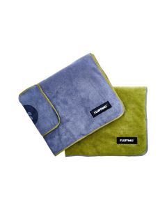 Fluffino Hundehandtuch-Set, Grün / Blau, M