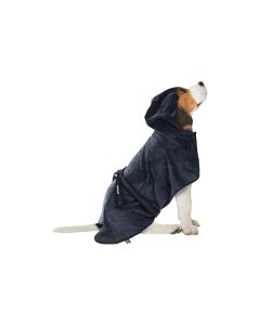Fluffino Bademantel Beige / Blau, S