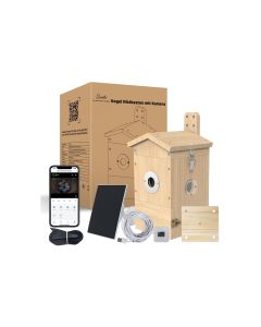 Sanilu Vogel Nistkasten mit Kamera, Solarpanel inklusive