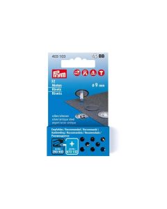 Prym Nieten 32 Stück, Silber-Alteisen
