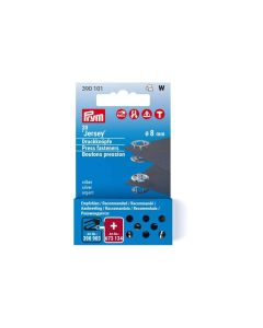 Prym Knopf Jersey 20 Stück, Silber