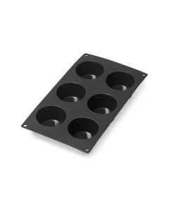 Lékué Muffin Backform Silikon, Schwarz, 6 Mulden