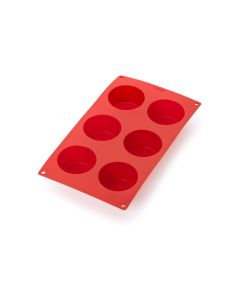 Lékué Muffin Backform Silikon, Rot, 6 Mulden
