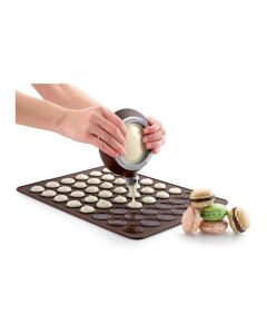 Lékué Backformen-Set Macaron, Silikon, Braun