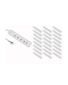 FURBER.power Steckdosenleiste 4 x T13, USB-C, USB-A, 25 Stück