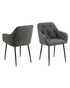 AC Design Stuhl Brooke Monza1, 2 Stück, Anthrazit