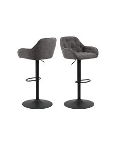 AC Design Barhocker Brooke, 2 Stück, 52 x 109 cm, Anthrazit