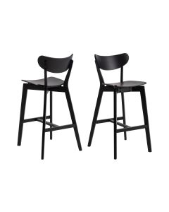 AC Design Barhocker Roxby, 2 Stück, 45 x 105 cm, Schwarz