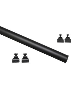 Gardinia Paneelwagen Profil Atlanta zum Klipsen 60 cm Schwarz-matt