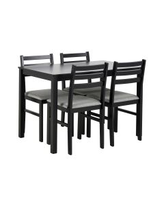 AC Design Esstisch-Set Alicante 110 x 74.5 cm, Schwarz