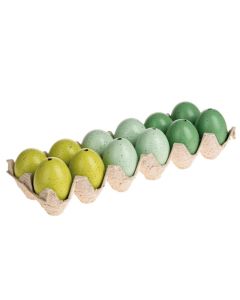 Opiflor Eier 12er Set, Grün-Mix