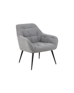 AC Design Sessel Brooke Stahl/Textil, Grau