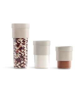 Lékué Vorratsdose Beige, 3er Set