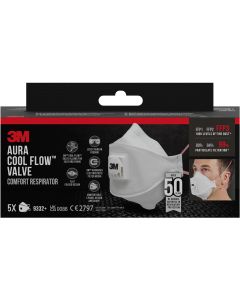3M Atemschutzmaske Aura 9332+ FFP3, 5 Stück