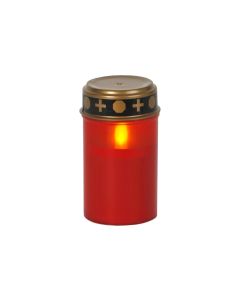 Star Trading LED Grabkerze Serene Ø 7 x 12 cm, Rot