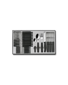 Victorinox Besteck-Set Swiss Classic 24-teilig, Schwarz/Silber