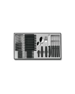 Victorinox Besteck-Set Swiss Classic 24-teilig, Schwarz/Silber