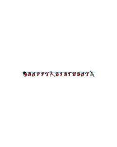 Amscan Girlande Ladybug 2 m, Blau/Rot