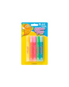 Blancol Glitzerstift Glitter Glue Pen Neon 5 Stück