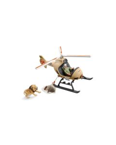 Schleich Spielfigurenset Wild Life Helikopter Tierrettung