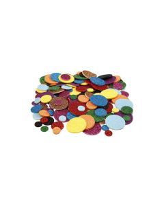 Creativ Company Moosgummi-Stanzteile Kreise 1000 Stück, Mehrfarbig