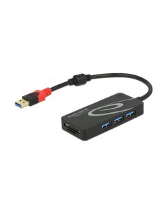 Delock Dockingstation USB 3.1 - 3x Typ-A + SD / Micro SD Reader