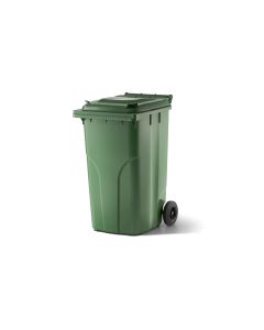 Verwo Kunststoffcontainer mit Deckel 240 l, Grün