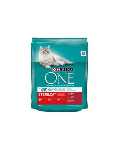 Purina ONE Trockenfutter Sterilcat Rind & Weizen, 800 g