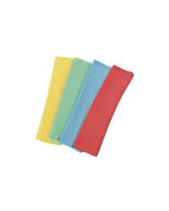 Xavax Mikrofaser-Reinigungstuch 4 Stück, Blau/Gelb/Grün/Rot
