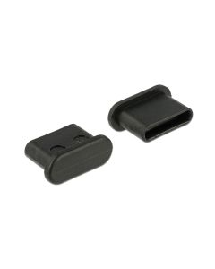 Delock Blindstecker/Staubschutz USB-C 10 Stück Schwarz