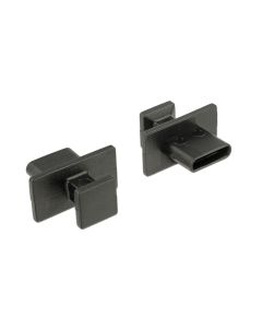 Delock Blindstecker/Staubschutz USB-C 10 Stück Schwarz