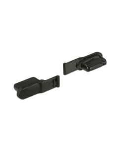 Delock Staubschutz Lightning f 10 Stk. Schwarz