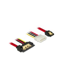 Delock SATA3-Kombikabel Molex Strom, 30 cm