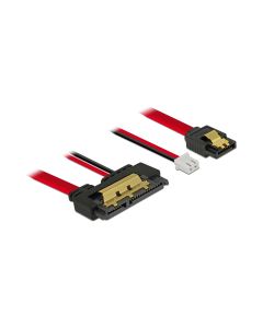 Delock SATA3-Kombikabel 2 Pin Strom, 10 cm