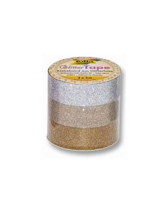 Folia Glitzer Tape 3er-Set, Mehrfarbig