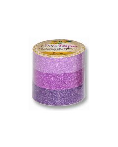 Folia Glitzer Tape 3er-Set, Mehrfarbig
