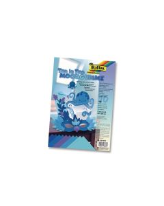 Folia Moosgummi-Set Ton in Ton 10 Stück, Blau