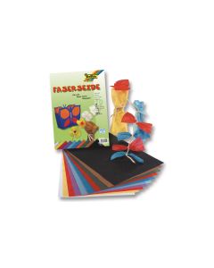 Folia Bastelpapier Faserseide Farbig sortiert