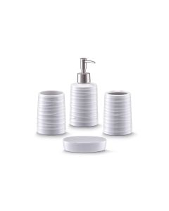 Zeller Present Seifenspender-Set 300 ml Weiss, 4-teilig