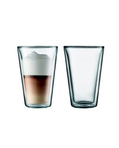 Bodum Thermobecher Canteen 400 ml, 2 Stück, Transparent