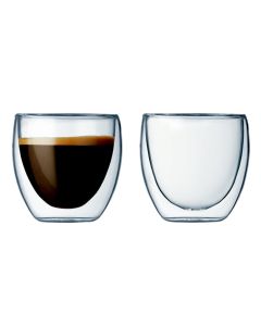Bodum Thermobecher Pavina 80 ml, 2 Stück, Transparent