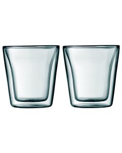 Bodum Thermobecher Canteen 100 ml, 2 Stück, Transparent