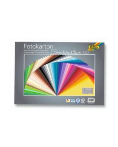 Folia Fotokarton 50er Pack sortiert Mehrfarbig