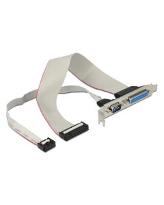 Delock Bracket RS-232 DB9/Parallel DB25