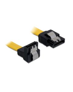 Delock SATA3-Kabel gelb, unten gewinkelt, 20 cm