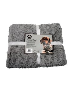 Nobby Hunde-Fleecedecke SuperSoft hellgrau, 100 x 150 cm