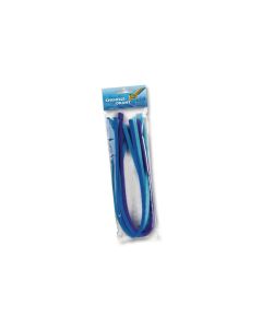 Folia Chenilledraht 8 mm, Ton in Ton Mix Blau, 10 Stück